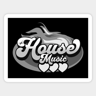 HOUSE MUSIC - House Music Heat (grey/monochrome) Magnet